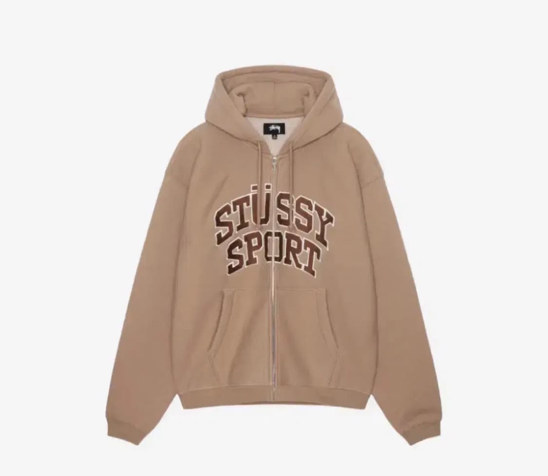 스투시 스포츠 후드집업 탄 XL 상품이미지1