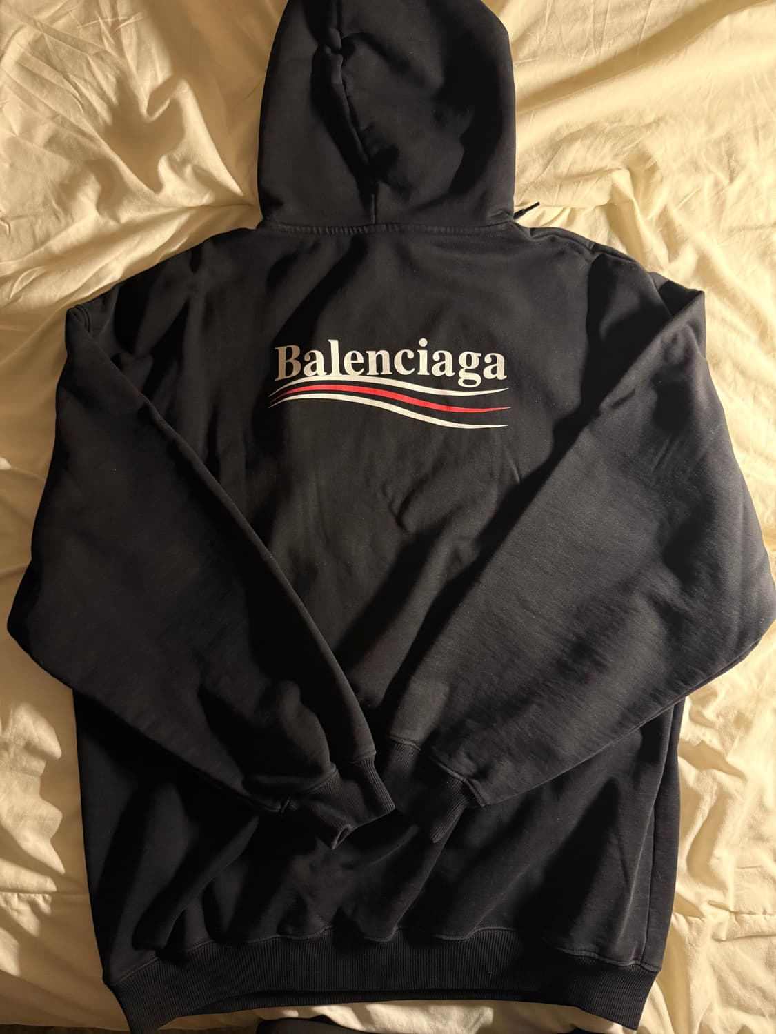 발렌시아가 웨이브로고 후드티 상품이미지3