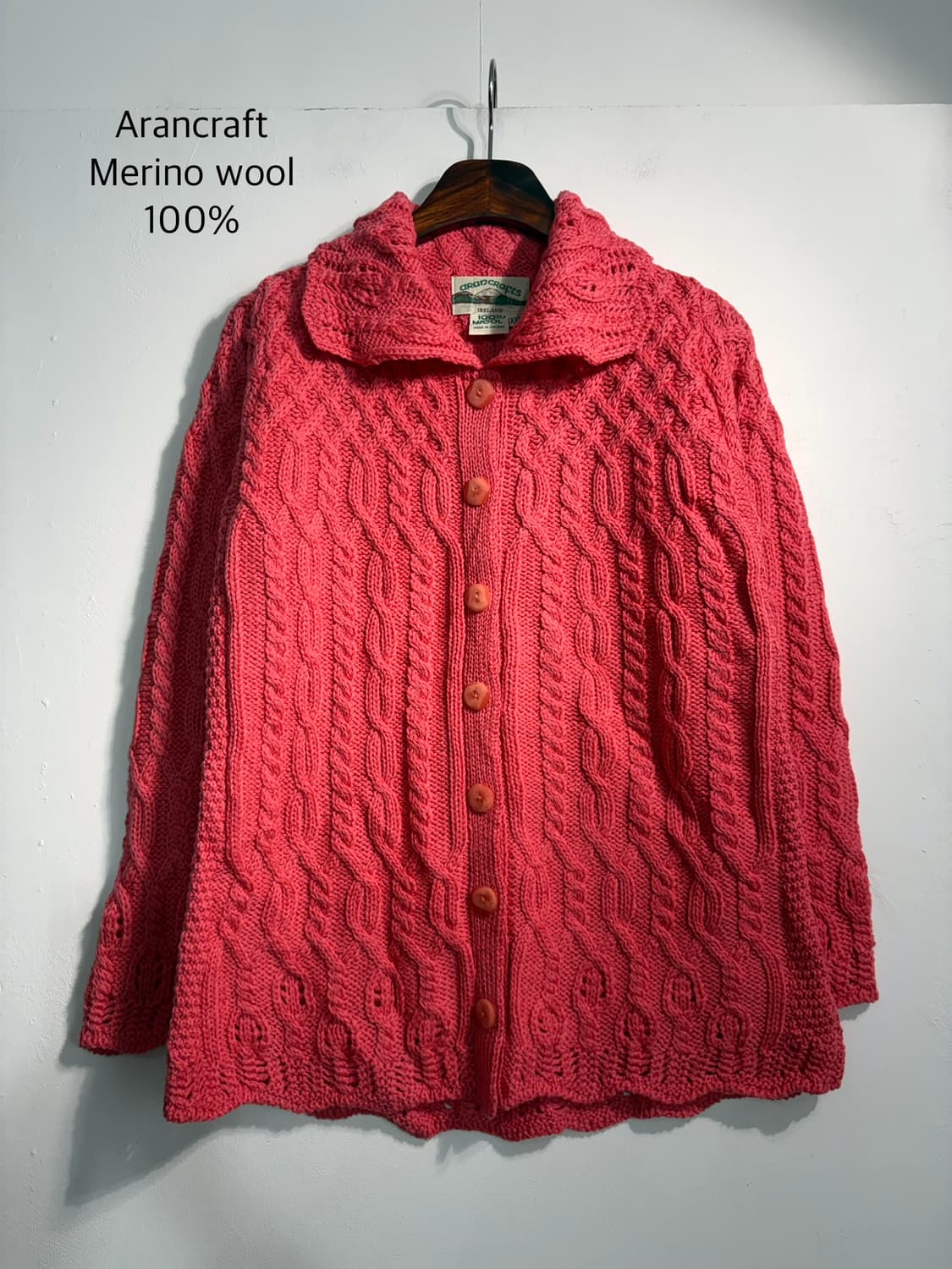 Arancraft 아란크래프트 울100% 아란니트 가디건 상품이미지4