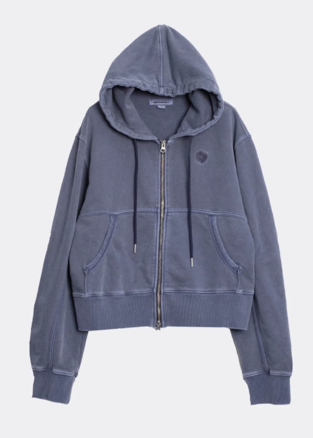 오늘만 판매 / 999휴머니티 크롭 워싱후드집업 - INDIGO 사이즈1 상품이미지1