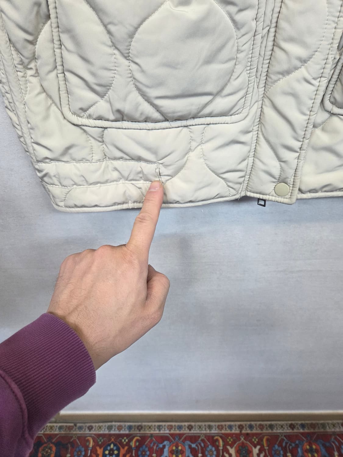 자라 드로스트링 퀄팅 조끼 베스트 s 상품이미지6