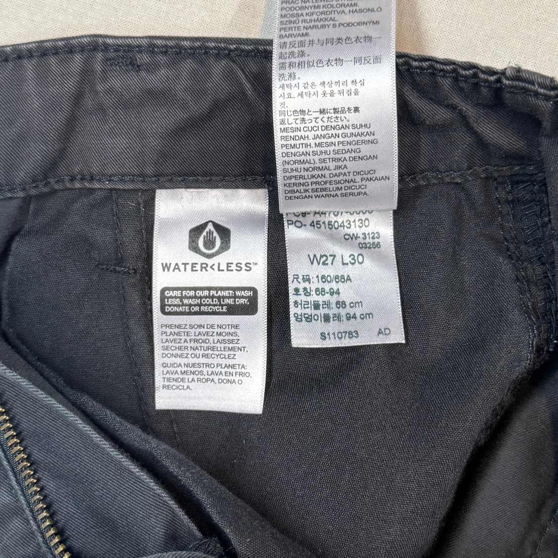 28inch) 리바이스 블랙 배기 카고 팬츠 면바지 상품이미지7