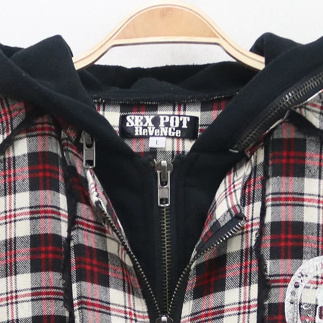 섹스팟리벤지 체크 펑크 후드 집업  60882 상품이미지3