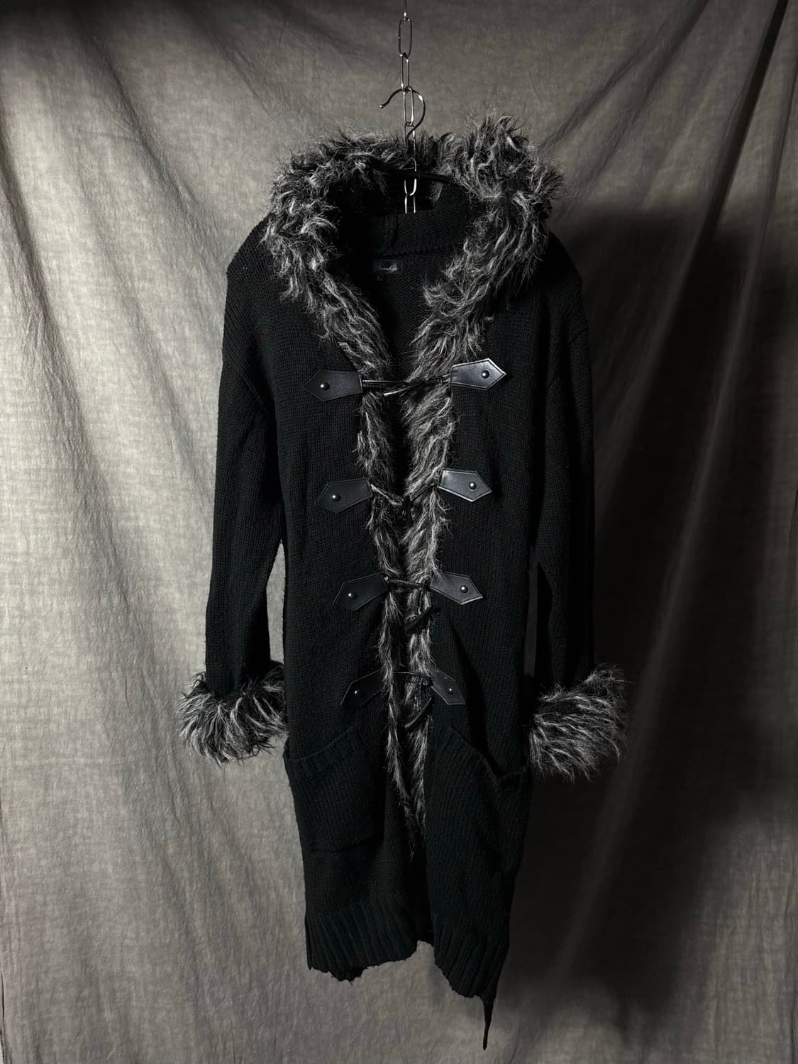 Vkei Fur Trimmed Knit Cardigan 상품이미지2