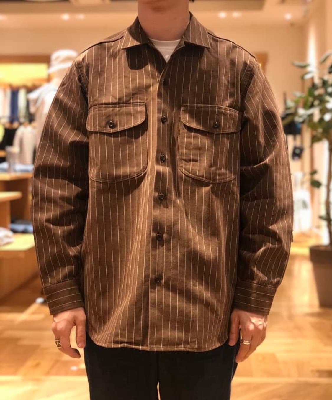 BEAMS PLUS Stripe Work Shirt Classic Fit 상품이미지2