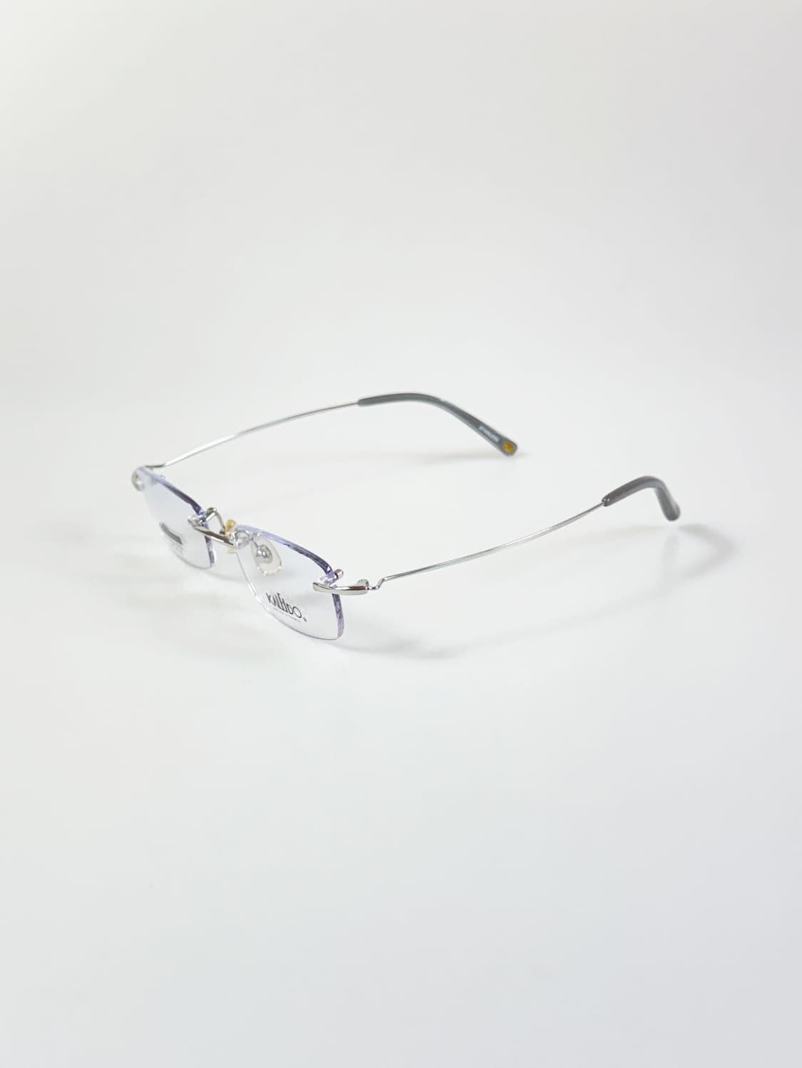 90s KALEIDO 실버 무테 스퀘어 메탈 빈티지 안경 상품이미지3