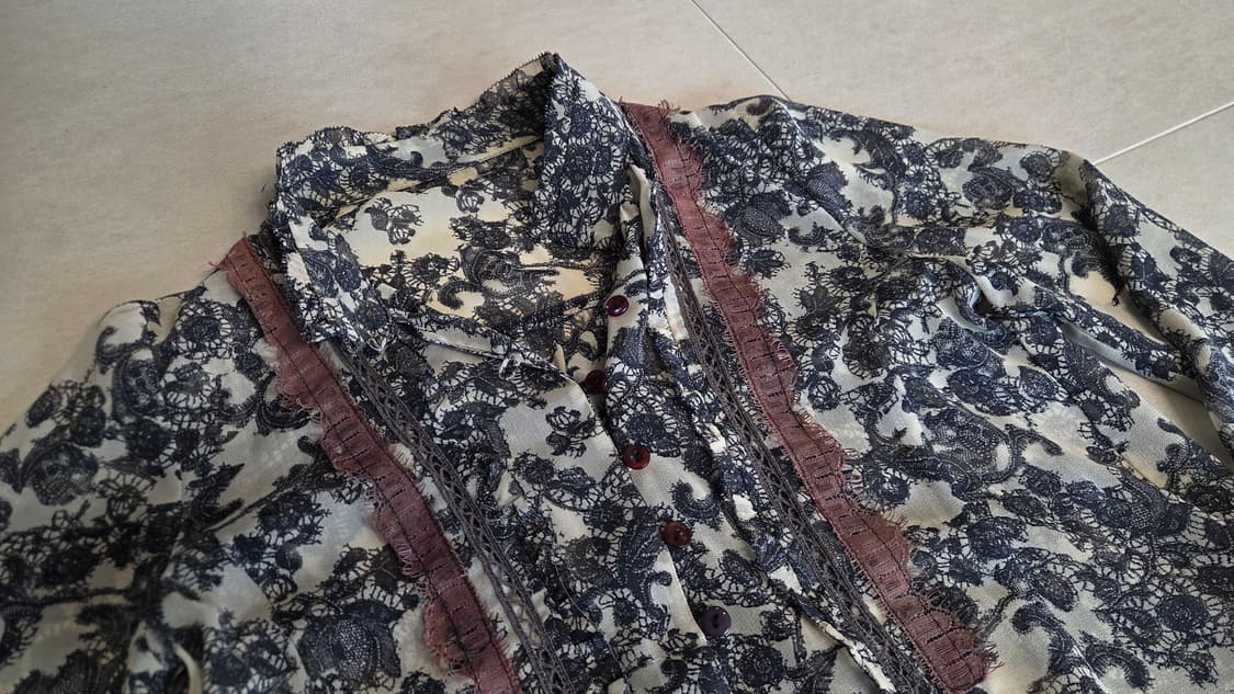 BNX 펀칭 레이스 플레어 미니 원피스 상품이미지4