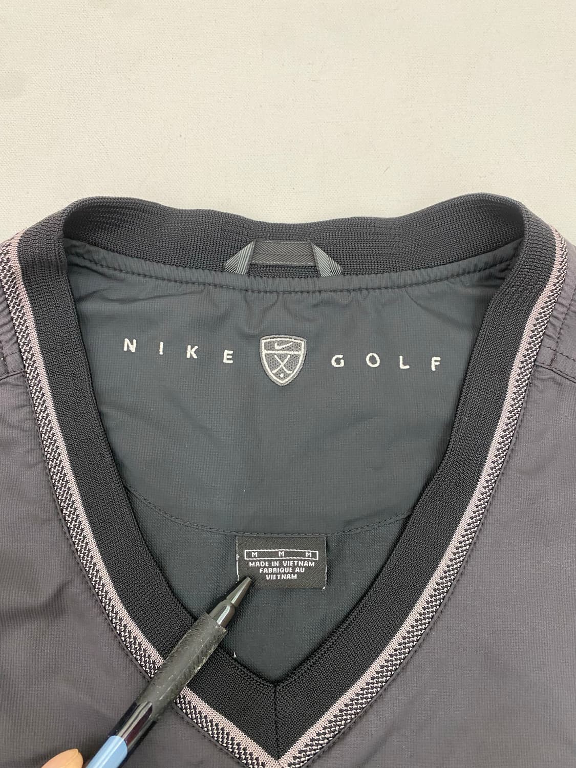 나이키 골프 V넥 바람막이 블랙 (M) 상품이미지3