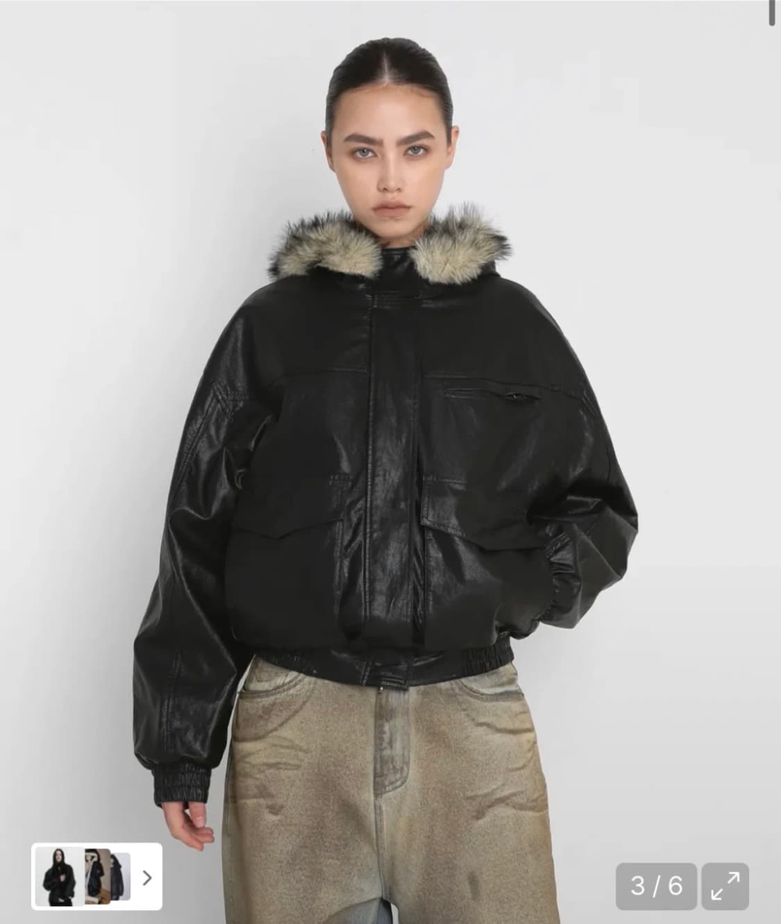 샌드릭 리버시블 퍼자켓 상품이미지4