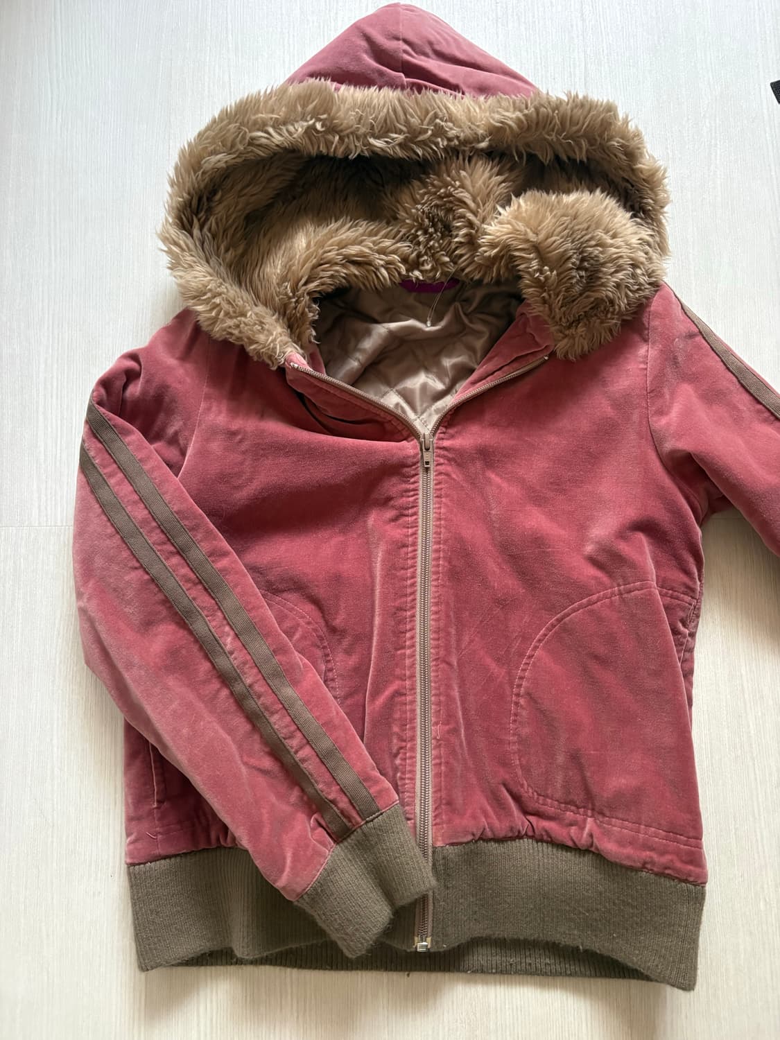 빈티지 퍼 후드집업 상품이미지1