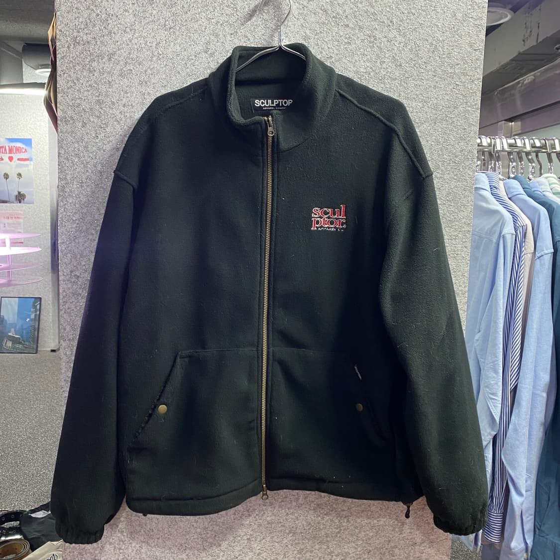 스컬프터 스몰로고 투웨이 플리스 집업 B3568 상품이미지2