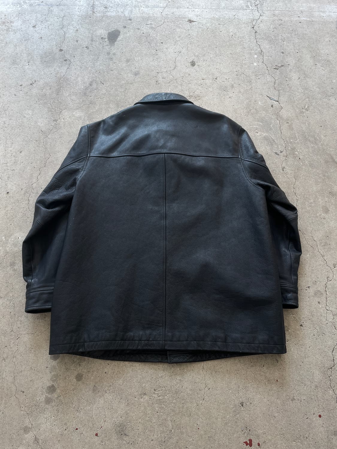 90-00s Old GAP Leather Black Car Coat 상품이미지9