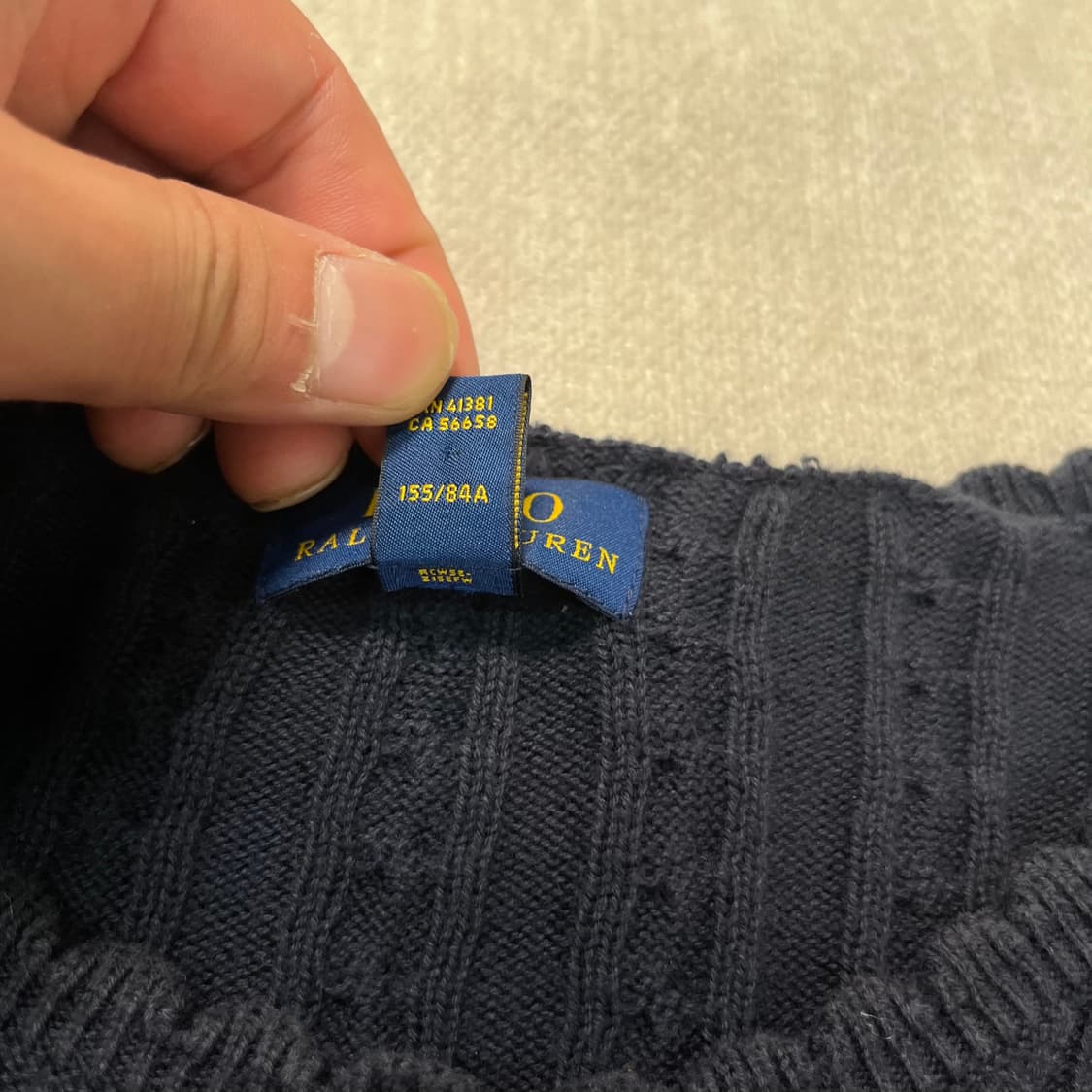 W 95 폴로 랄프로렌 프릴 꽈배기 가디건  상품이미지4