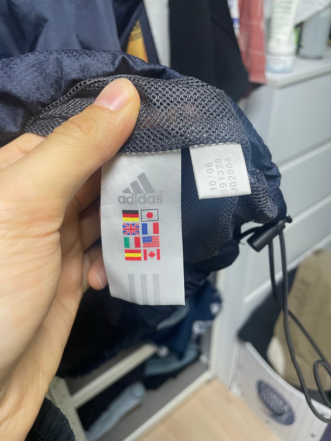 아디다스 네이비 바람막이 L 상품이미지3