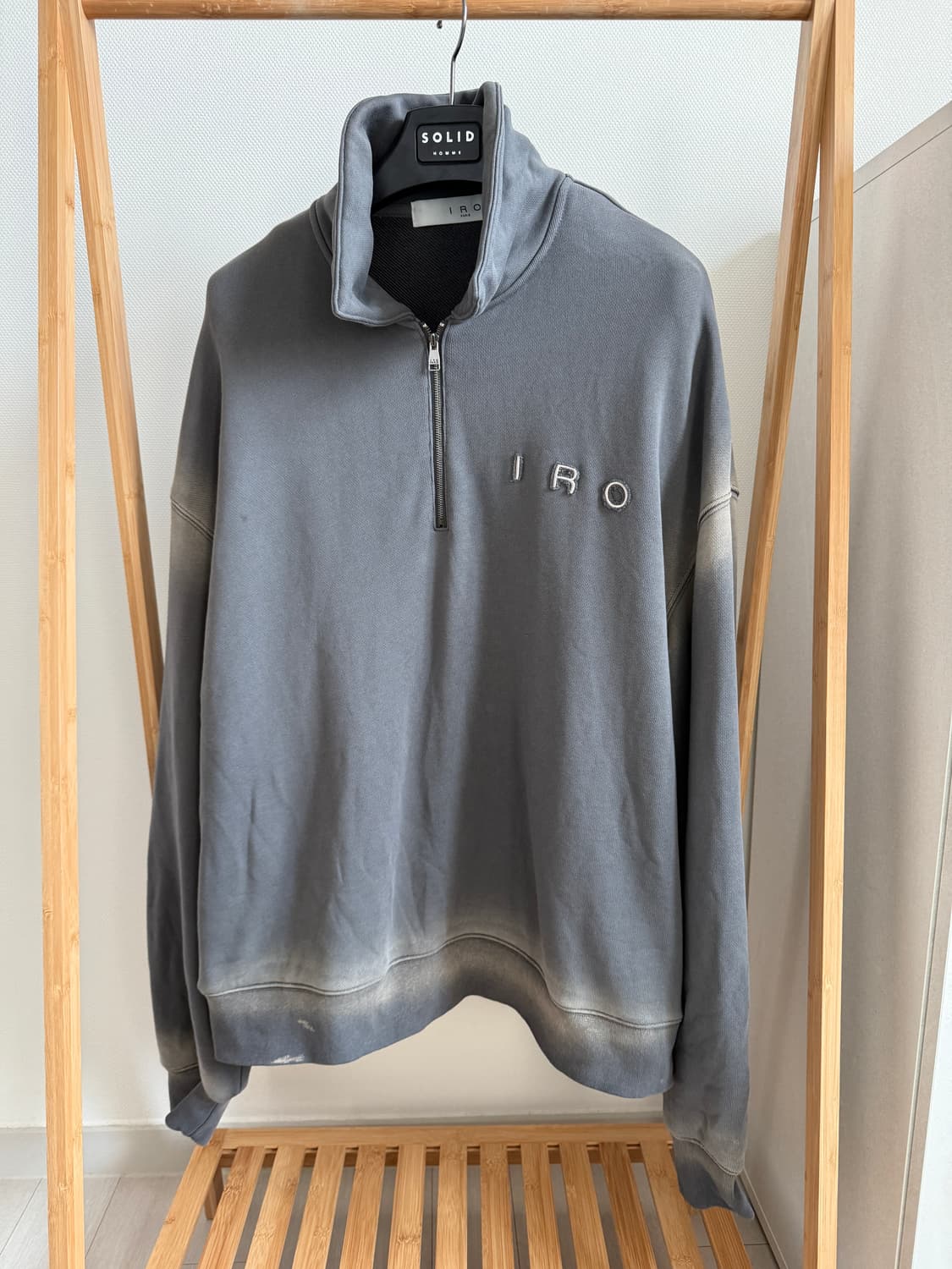 이로 워싱 집업 맨투맨 상품이미지2