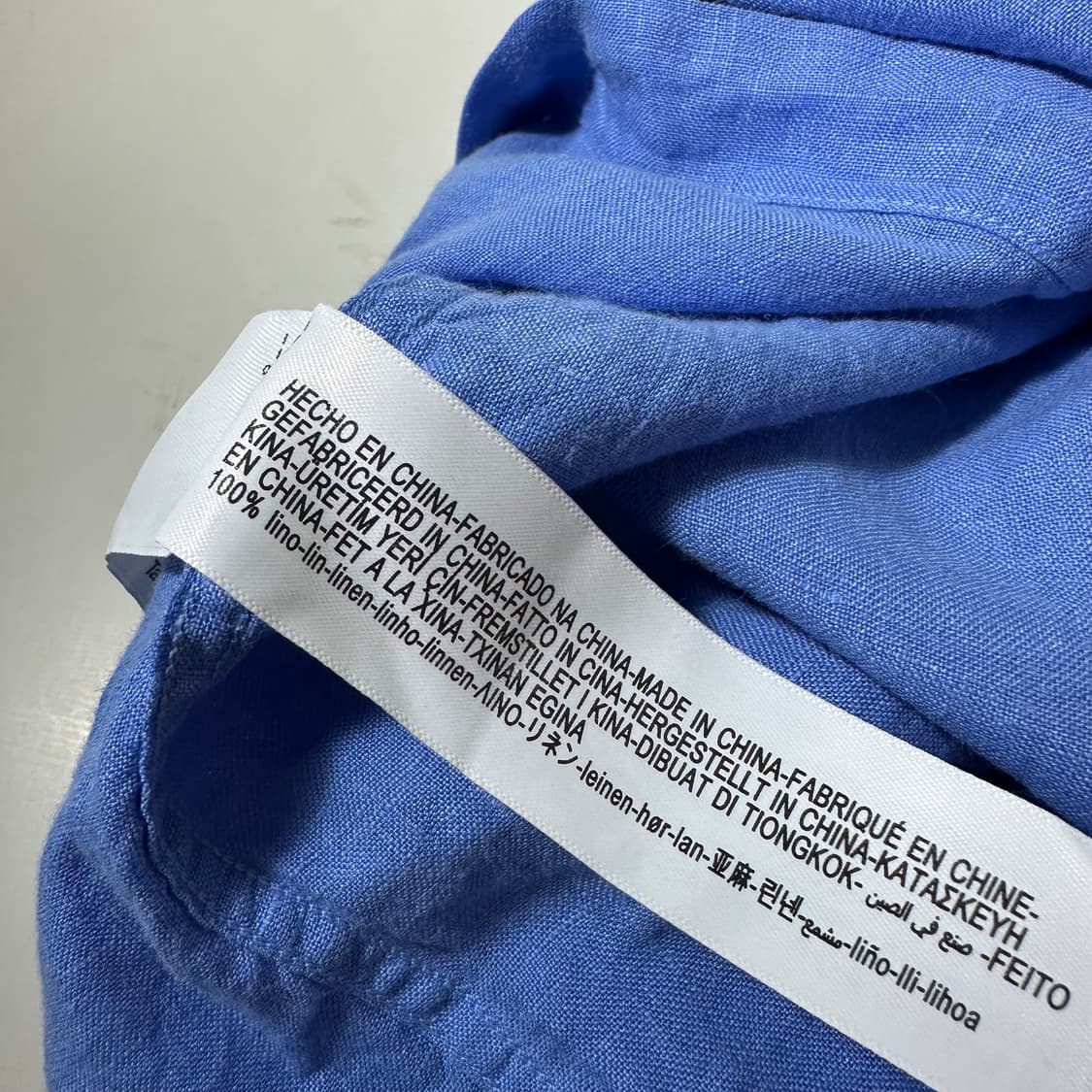 XXL 110 마시모두띠 스카이블루 린넨100% 린넨셔츠 상품이미지7