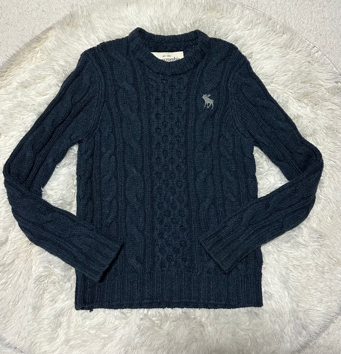 아베크롬비 헤비 니트 꽈배기 S  상품이미지1