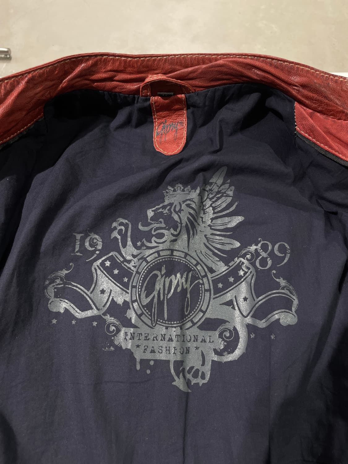 gipsy 레디쉬 브라운 체스트 포켓 레더 자켓 상품이미지7