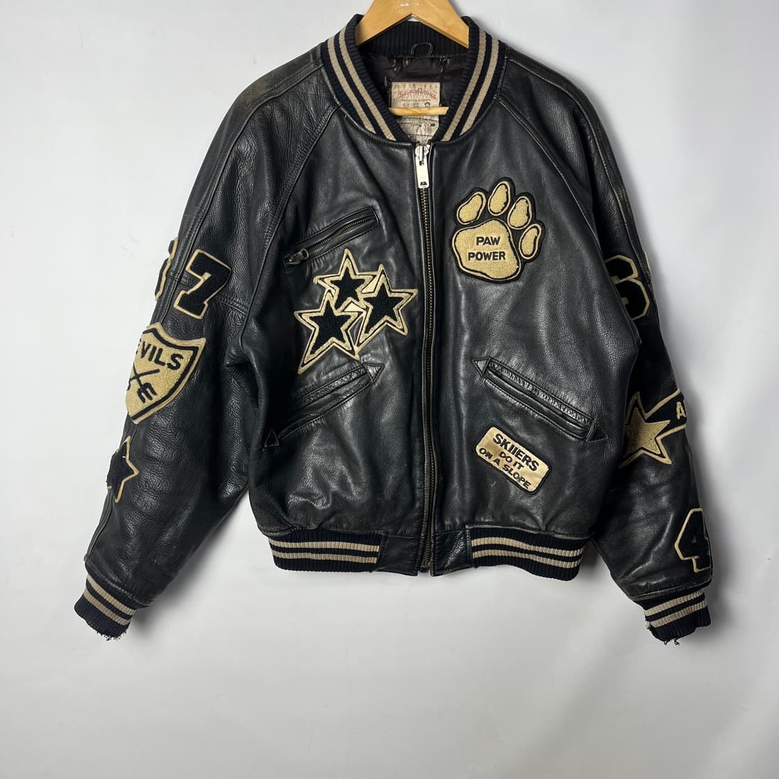 [Avirex] 아비렉스 패치 올레더 바시티자켓 상품이미지2