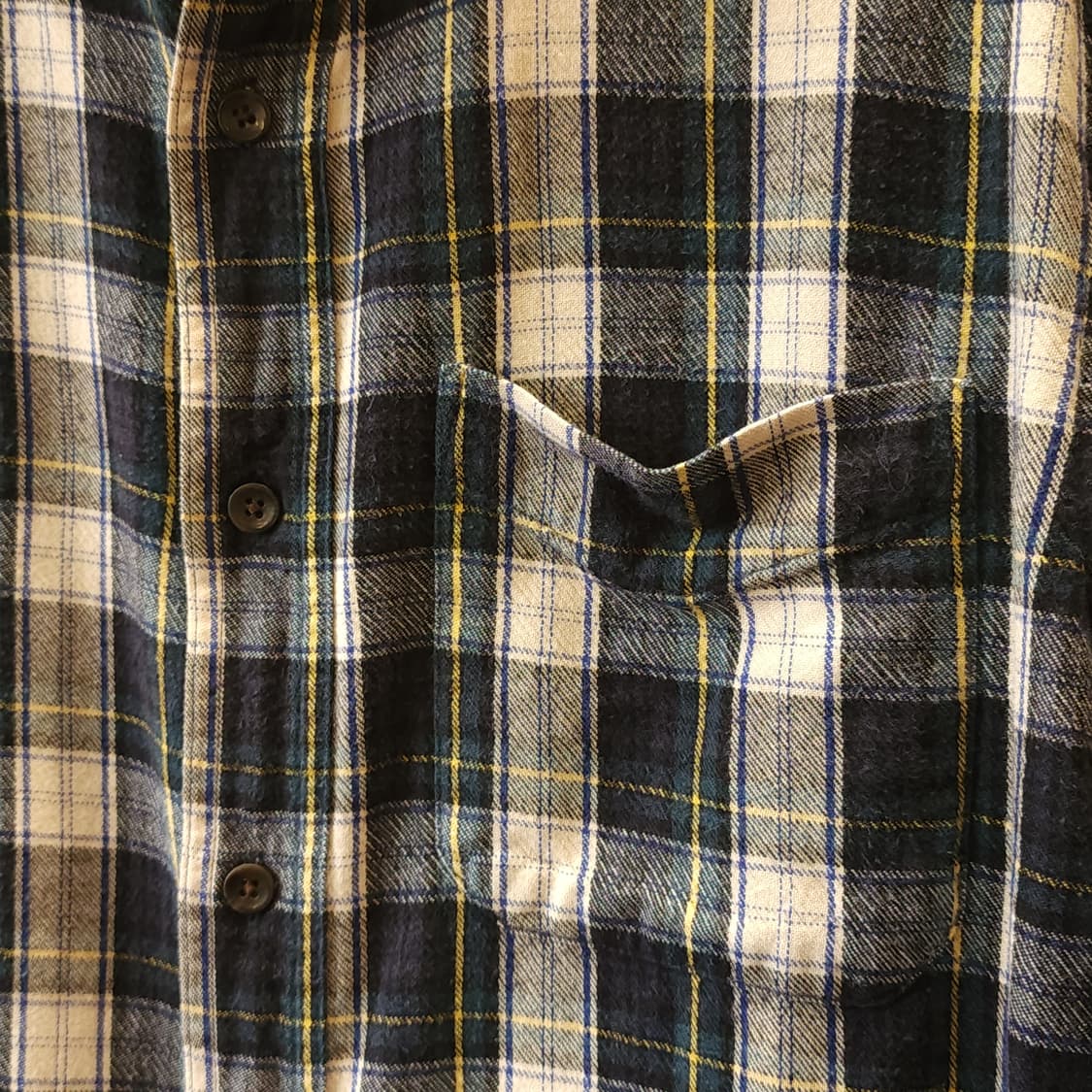 90s 엘엘빈 체크셔츠 플란넬 셔츠 헤비코튼 워크셔츠 그린 체크 m 상품이미지6