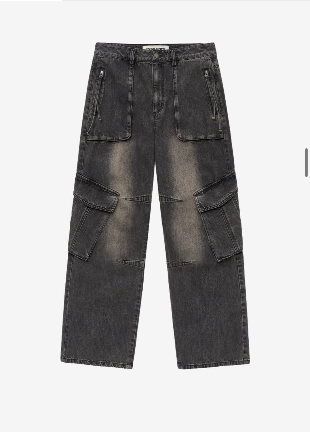 (M) 인사일런스 오브젝트 카고 데님 팬츠 BLACK 판매 상품이미지1