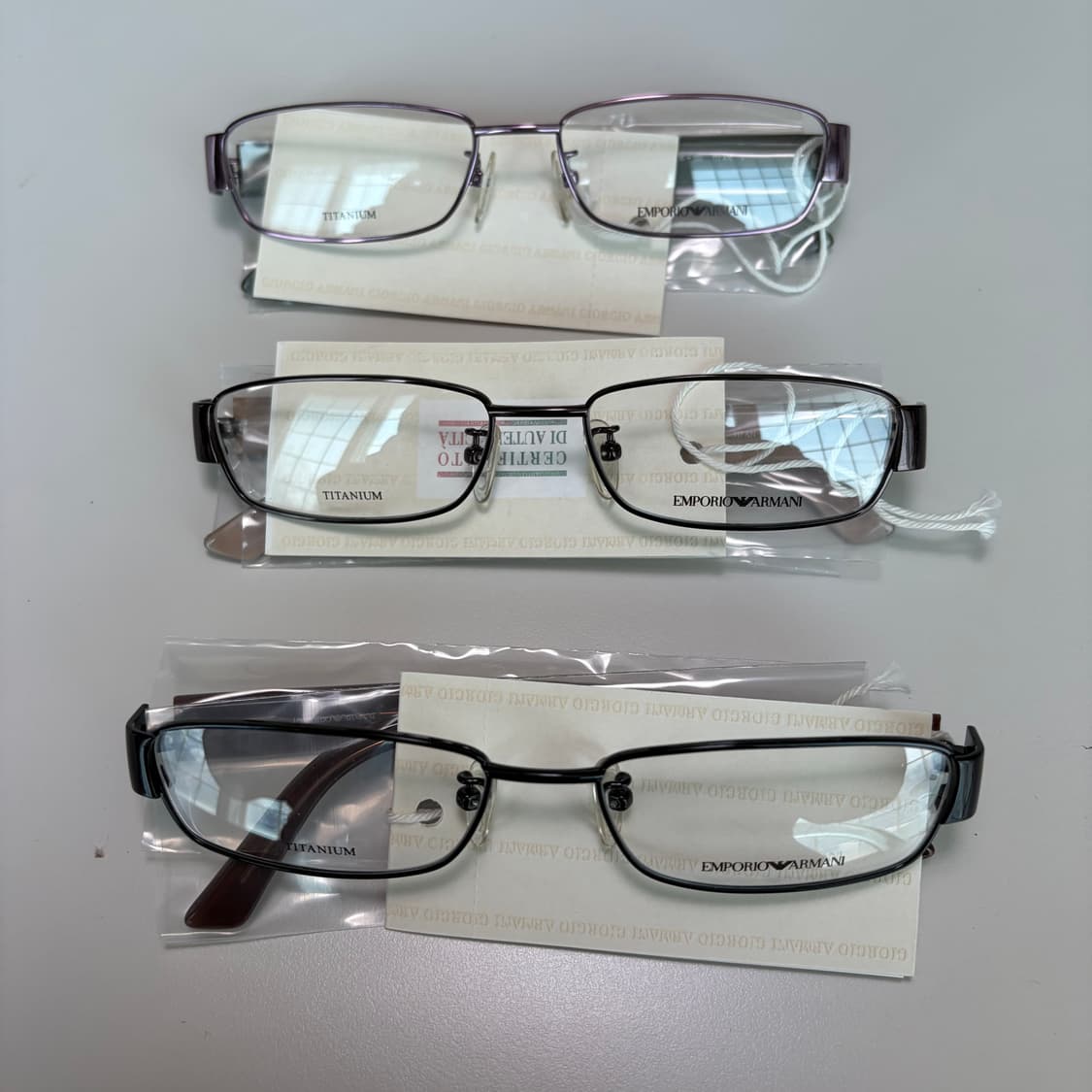 엠포리오 알마니 2000년대 긱시크 티타늄 안경태 신품 상품이미지5