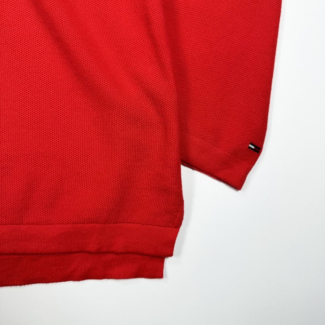 타미힐피거 플래그 배색 반집업 니트 (실측 XL) 상품이미지3