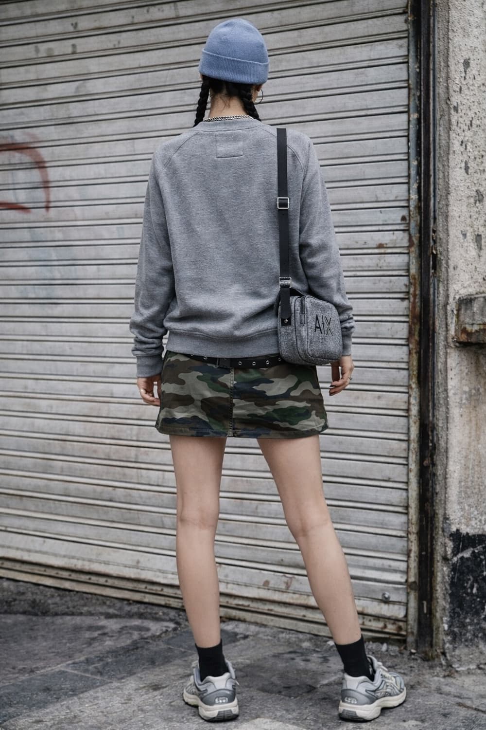 A|X Armani Exchange 빅로고 맨투맨 스웨트셔츠 (그레이) 상품이미지2