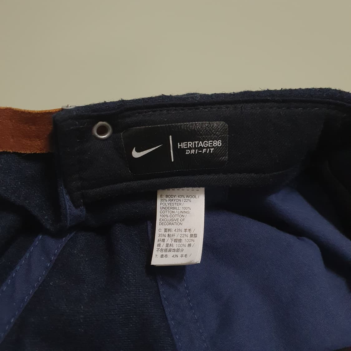 OS) 나이키 NSW 헤리티지86 코르테즈 드라이핏 울 모 볼캡 네이비 상품이미지7