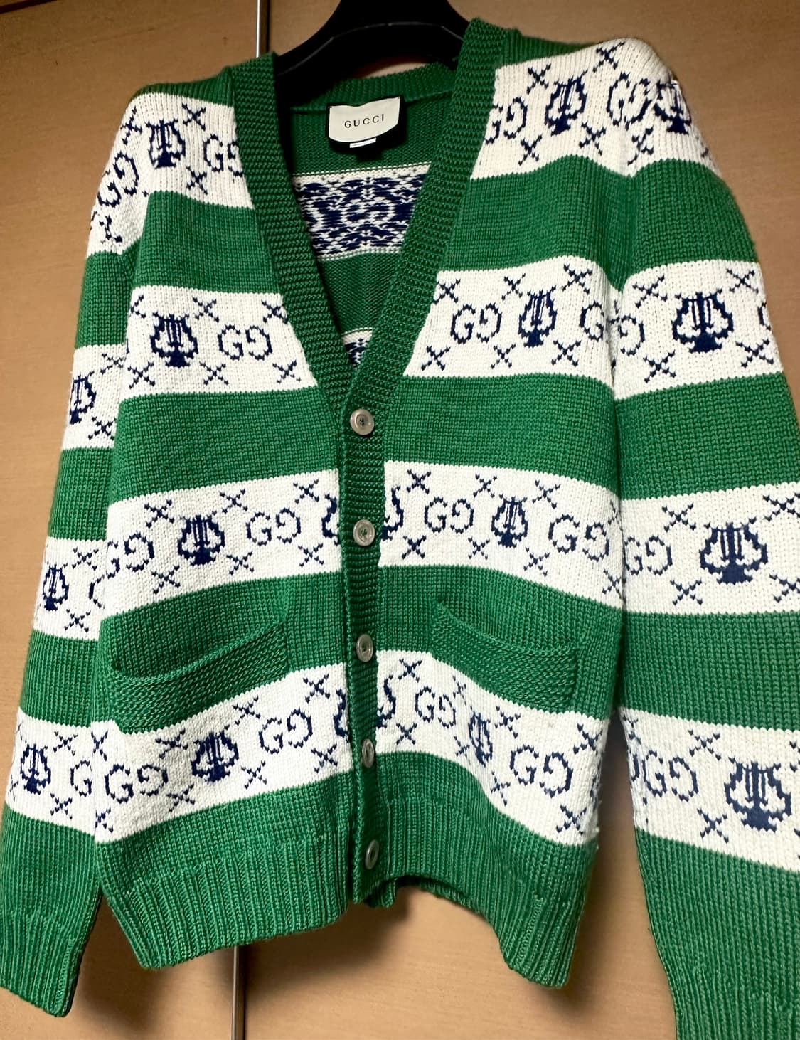 구찌(Gucci) GG 자카드 스트라이프 니트 가디건 상품이미지1