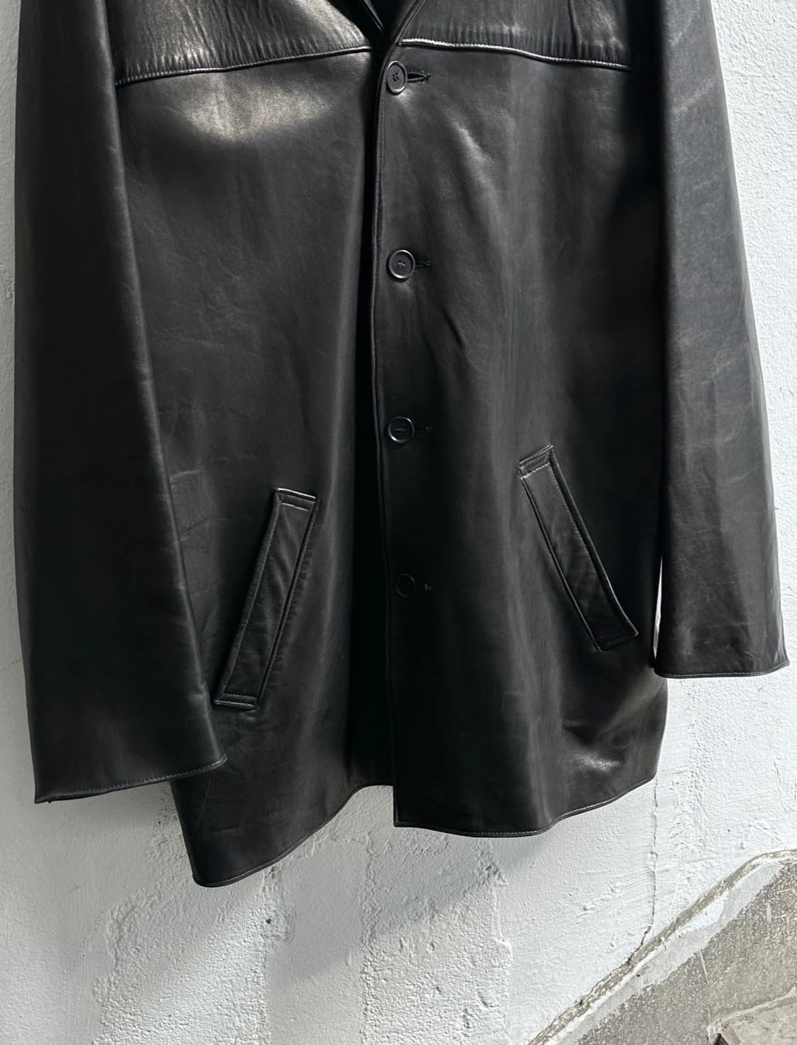 L)90‘s USA made  골든베어 레더 코트 오버사이즈 코트 카코트 상품이미지6