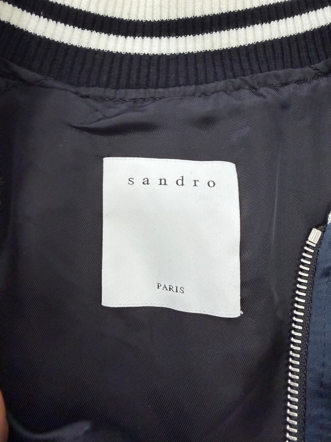 정품) 산드로옴므 독수리 자수 스카쟌 자켓 XL 상품이미지7