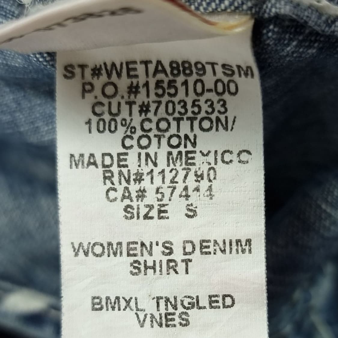 [트루릴리전] 플라워 패턴 워시드 슬림핏 데님 셔츠 M19893 상품이미지8