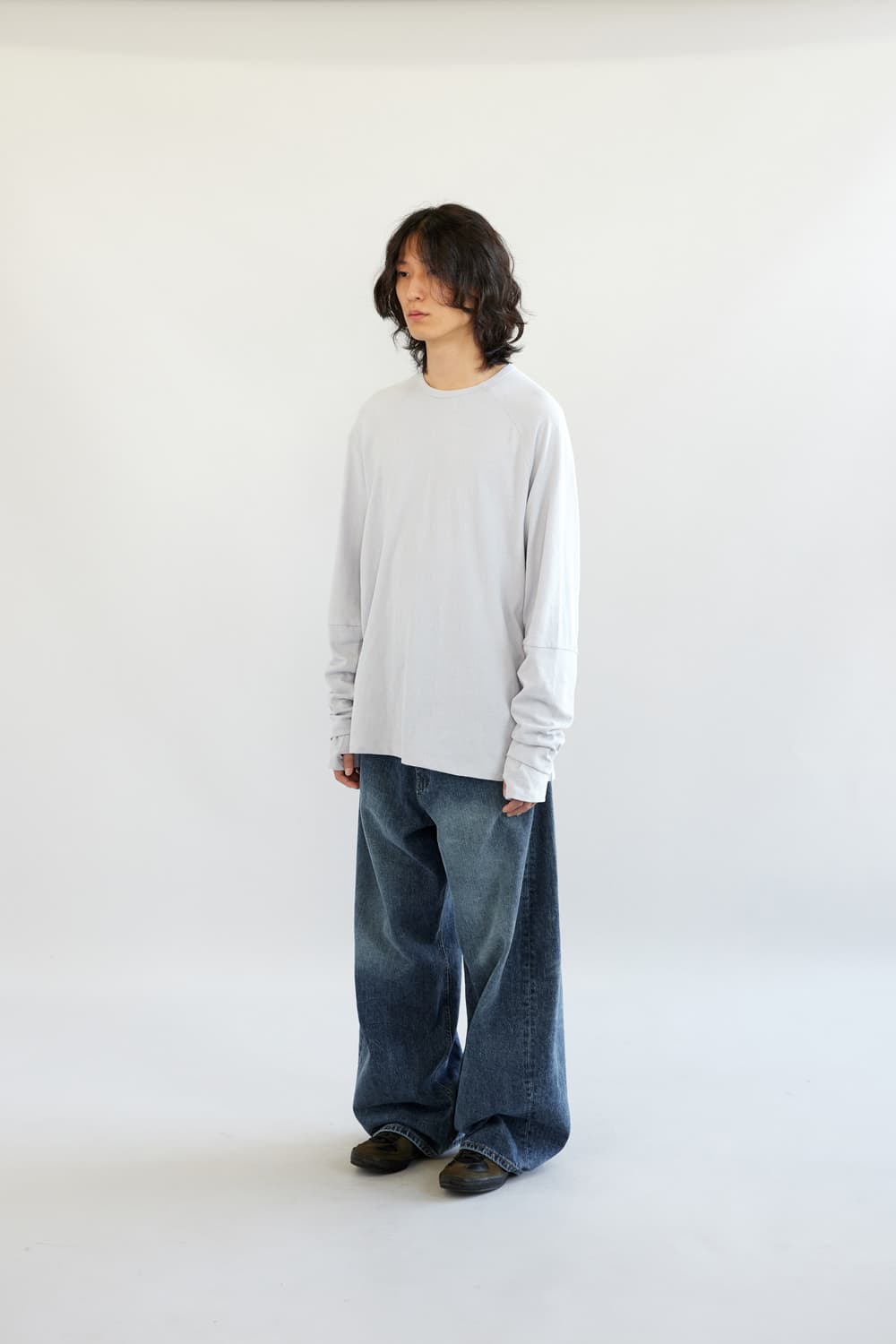 Wide Curve Jeans(Washed Blue) 상품이미지5