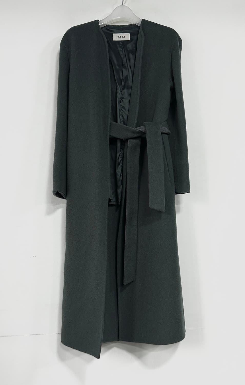 SJSJ 울 캐시미어 벨티드 롱 코트 상품이미지1