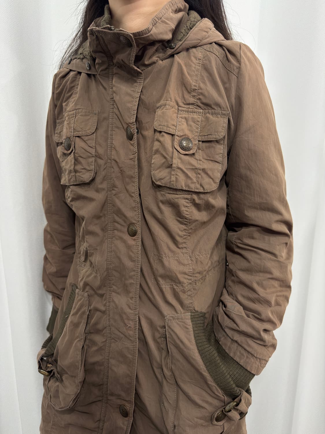 brown multi pocket jacket 상품이미지3
