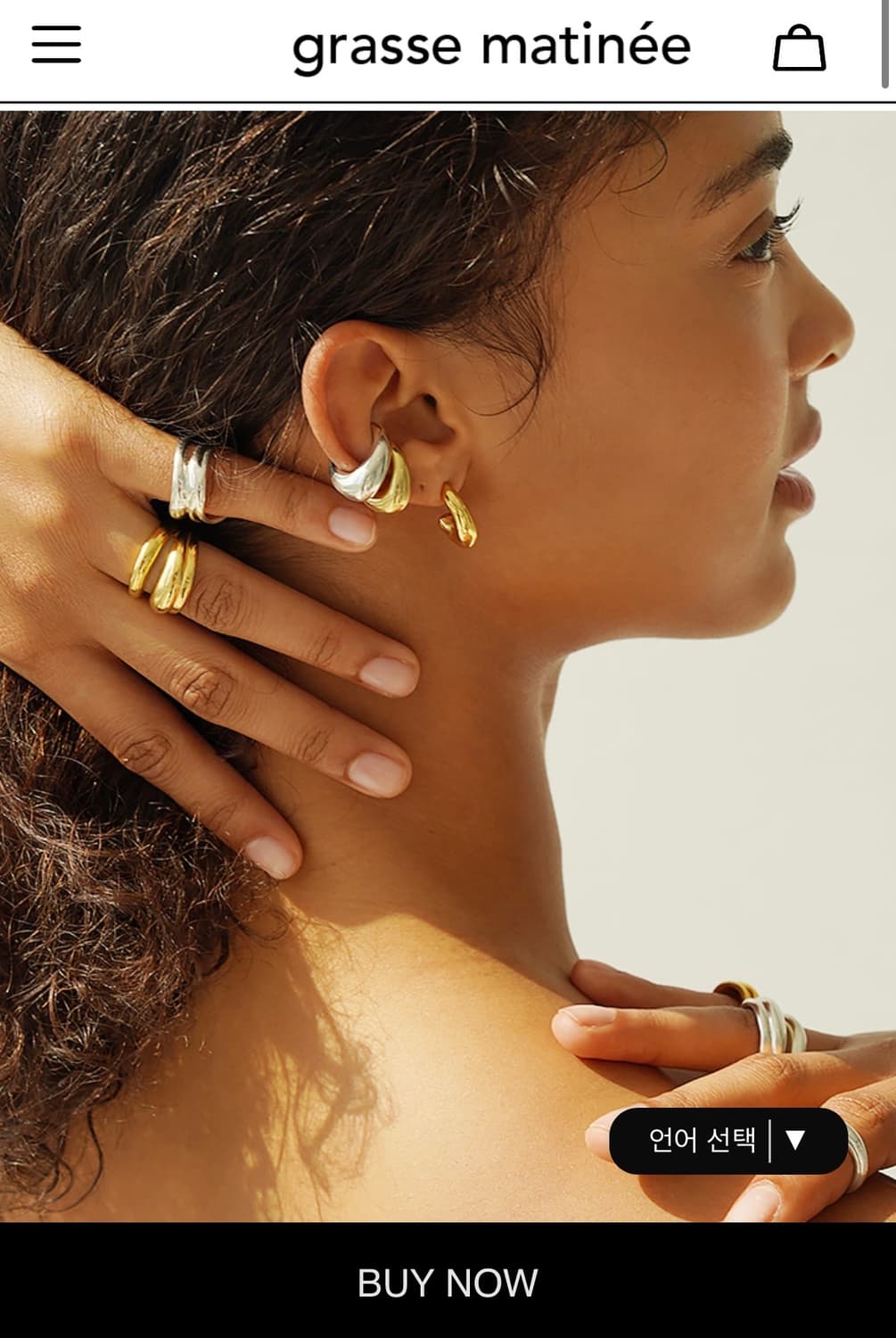 Grasse martinee 이어커프 실버 상품이미지3