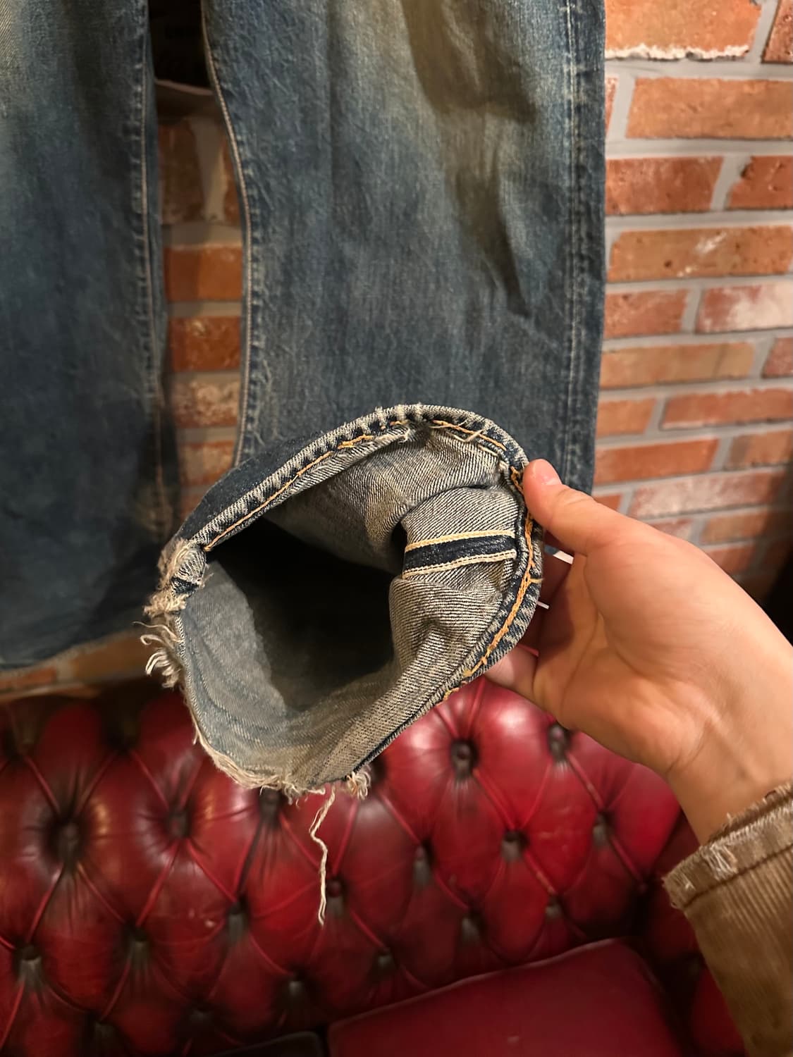 에비수 Evisu 셀비지 데님 팬츠 상품이미지4