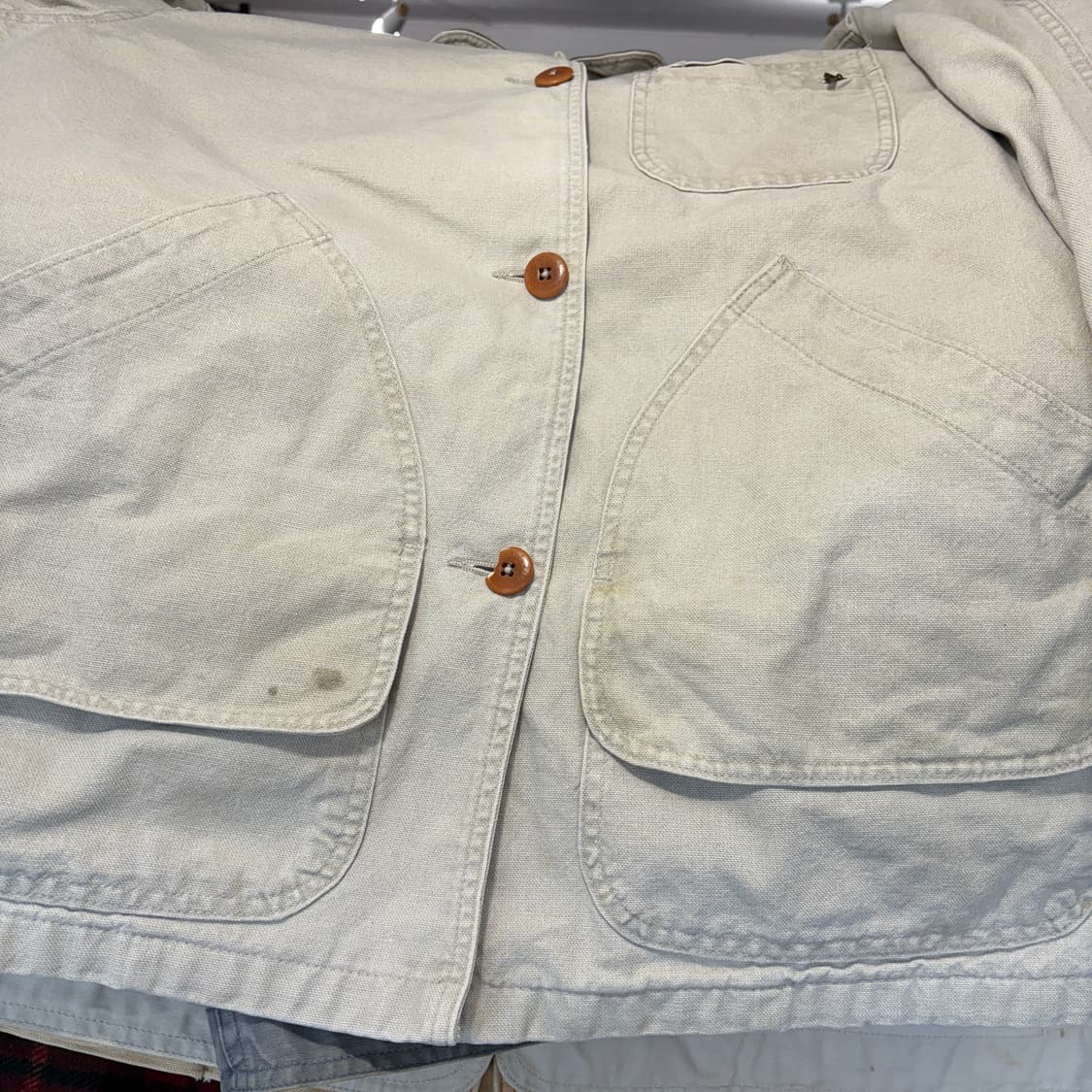 90s L.L.bean 90년대 미국 생산 엘엘빈 아이보리 헌팅 자켓 상품이미지10