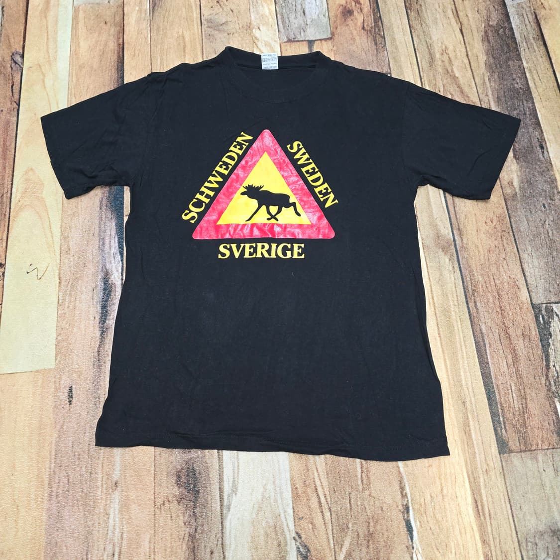 Vintage 90s 스웨덴 뤼세실 수베니어 티셔츠 상품이미지1