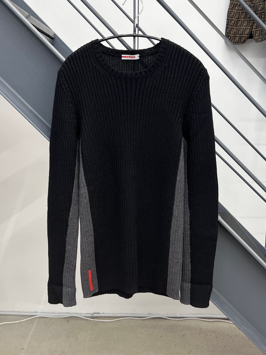 프라다 스포츠 00s 패널 골지 니트 상품이미지1