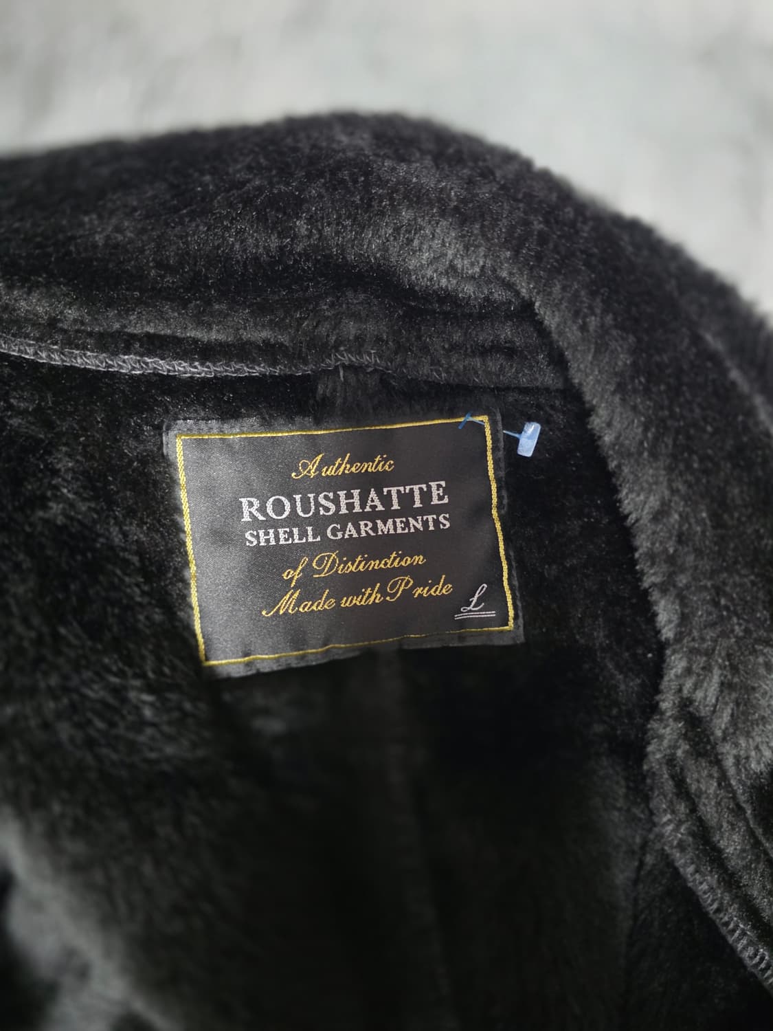 Roushatte 하이넥 버클 무스탕 그레이 상품이미지4