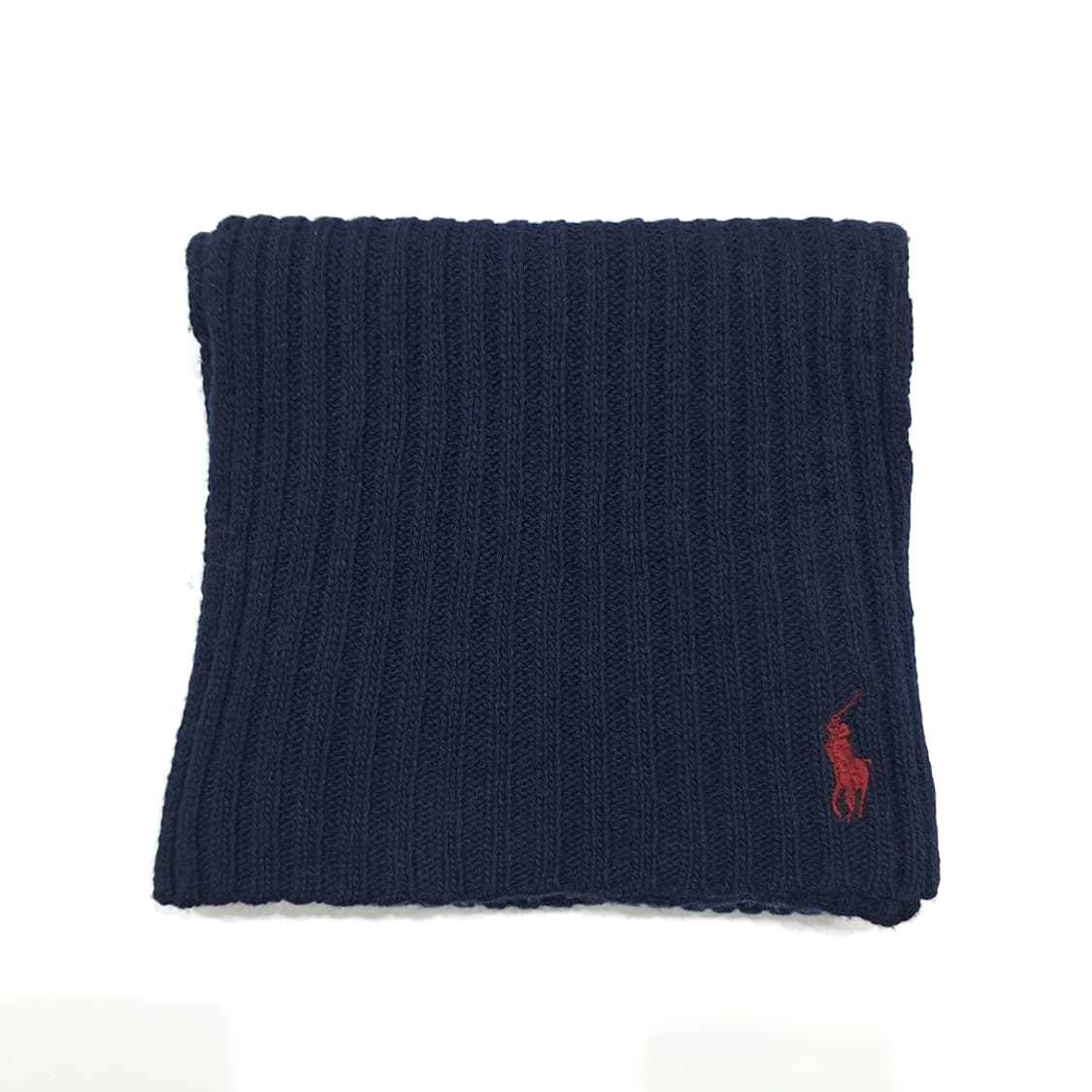 MX342 폴로 랄프로렌 다크네이비 리브드 램스울 니트 목도리 머플러 상품이미지7