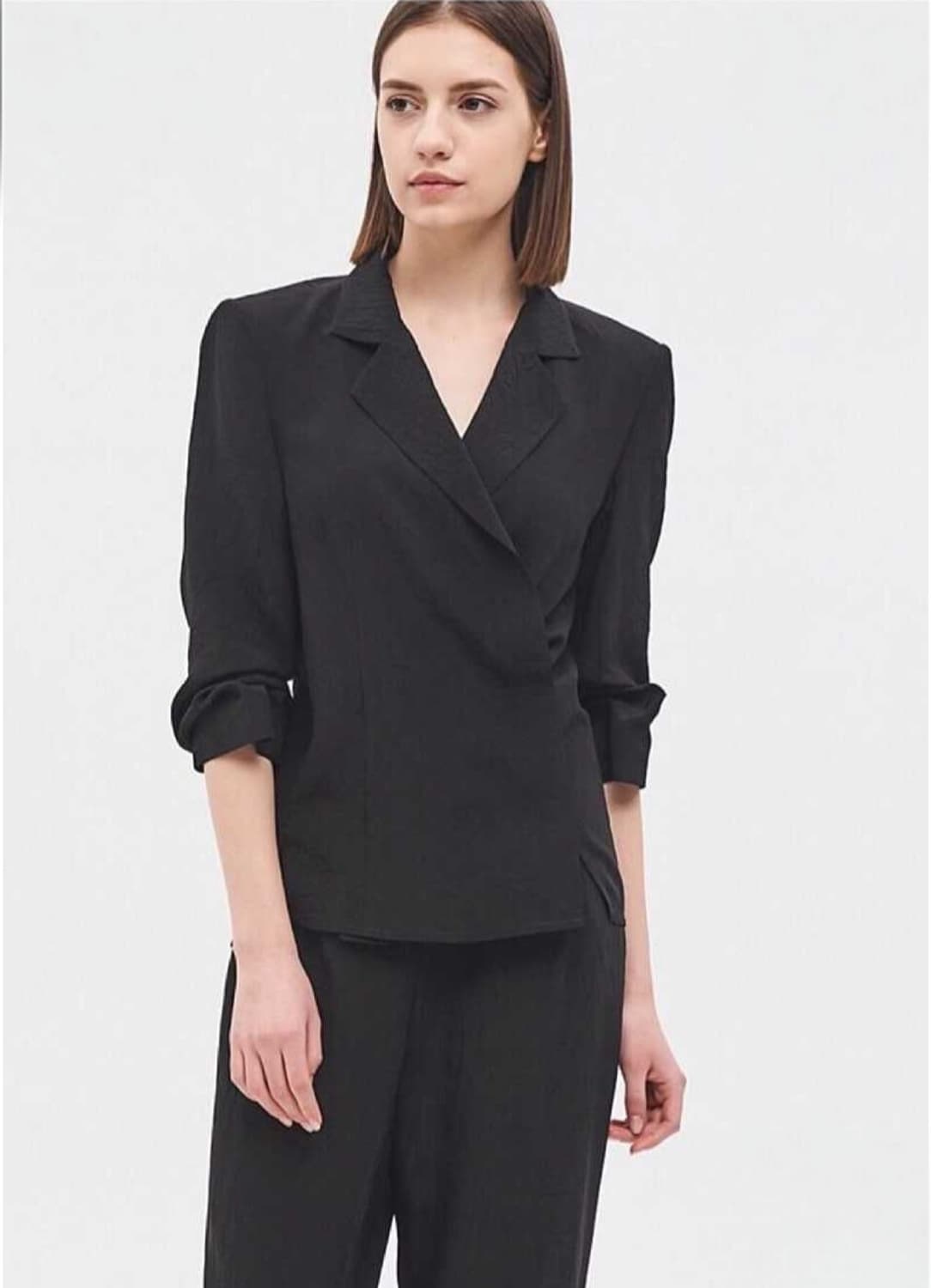 타임 시그니처 턱슬리브 크링클자켓 55사이즈 상품이미지4