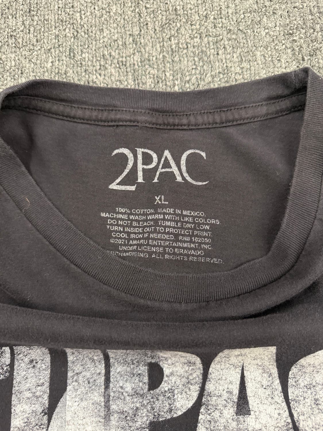 XL) 2PAC 빈티지 프린팅 반팔 티셔츠 상품이미지2