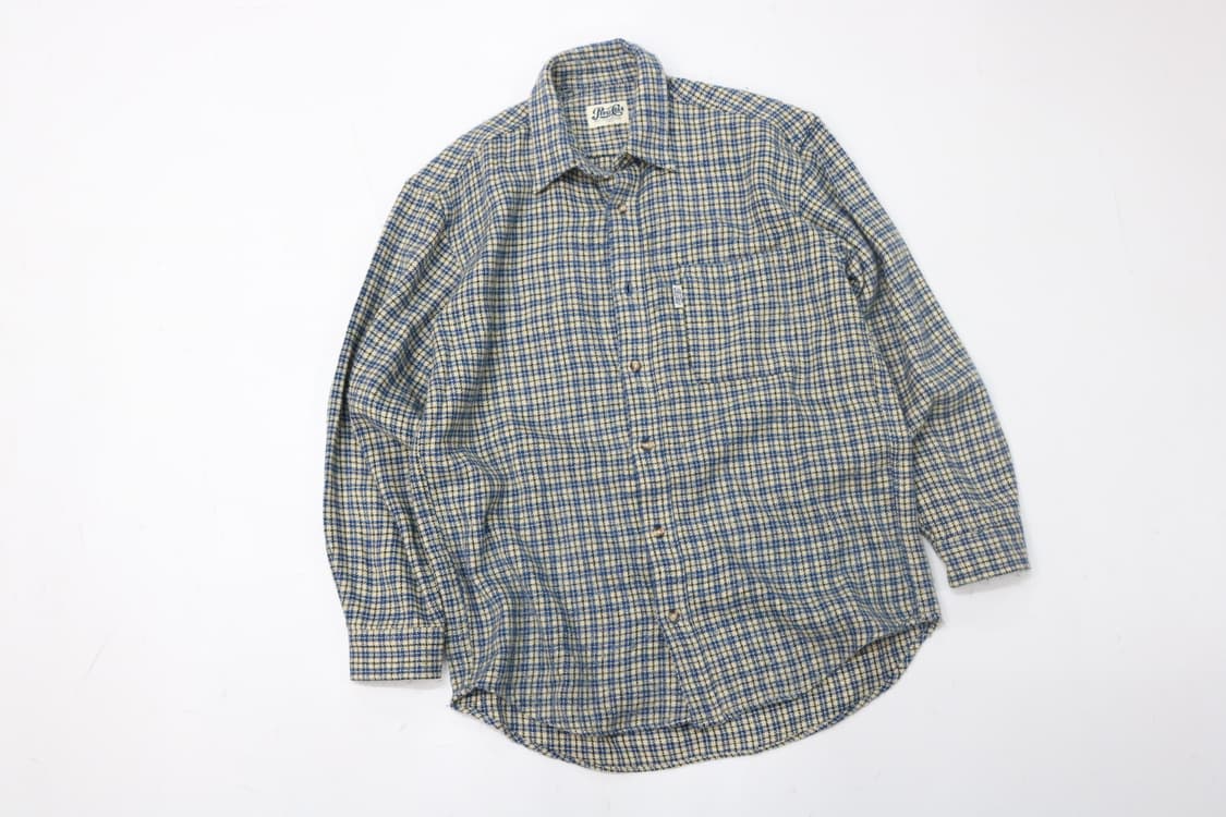 PEPSI COLA 펩시콜라 빈티지 블루 하운즈투스 체크 셔츠 (M) 상품이미지2