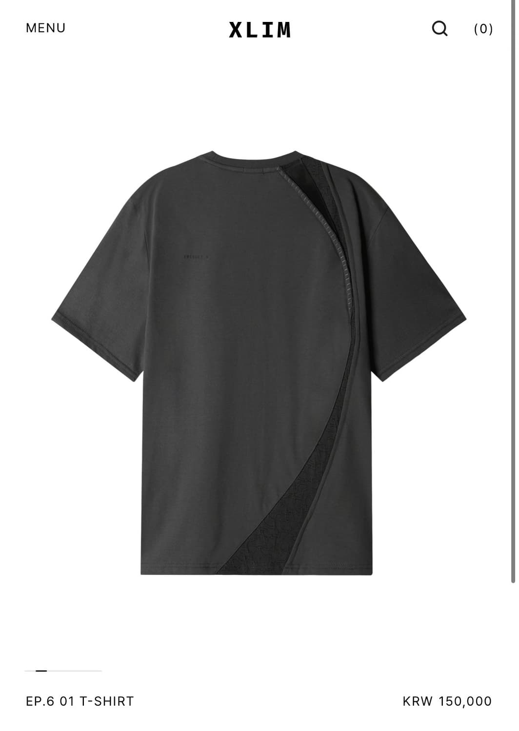 [XL] xlim ep6 01 반팔 티셔츠 차콜 상품이미지1