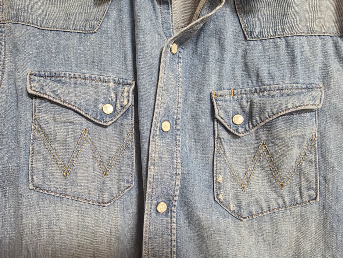 [M] 와코마리아 x 랭글러 웨스턴 데님 셔츠 상품이미지3