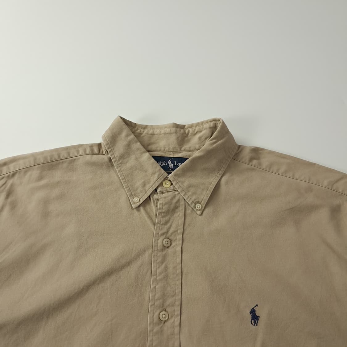 CK739 XL 폴로 90s 미국판 베이지 반팔 셔츠 남방 상품이미지2