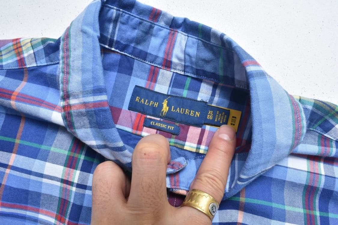 폴로 랄프로렌 큐알라벨 체크셔츠 XL N0946 상품이미지5